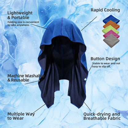 Cooling Hoodie Towel – Instant Evaporative Cooling for Sports, Gym & Outdoor Activities