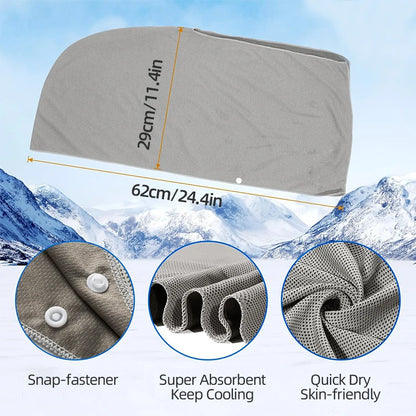Cooling Hoodie Towel – Instant Evaporative Cooling for Sports, Gym & Outdoor Activities